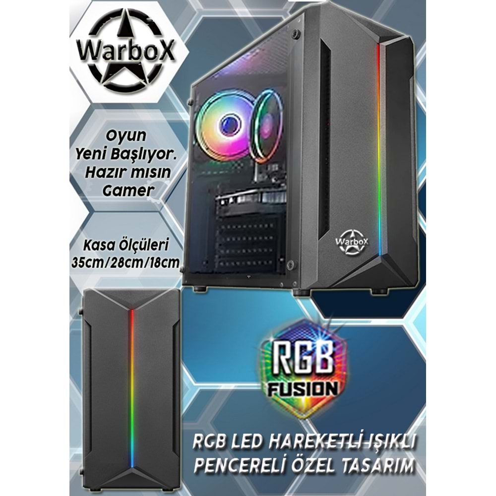 WARBOX Godo Max Xeon X5650 32gb Ram 256gb Ssd 250gb Hdd R7 240-2gb Oyuncu Bilgisayarı