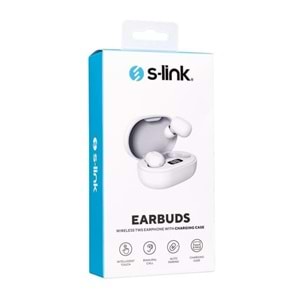S-link SL-TWS05 Beyaz Mobil Telefon Uyumlu Bluetooth TWS Mikrofonlu Kulaklık