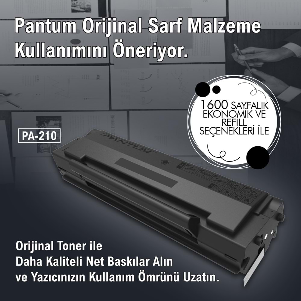 Pantum P2500W Wİ-Fİ Mono Lazer Yazıcı Siyah